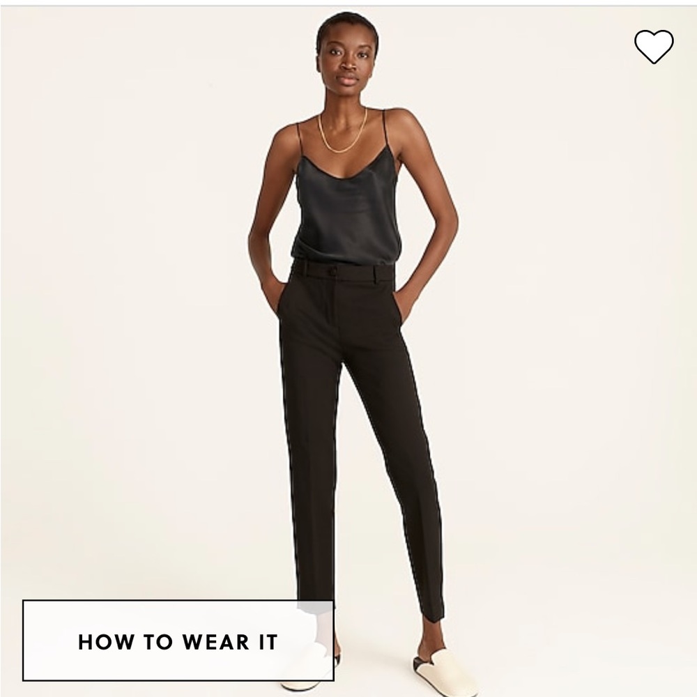 High Rise Cameron Pants - J. Crew - Size 10 Tall - Black